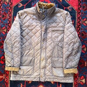 L.L.Bean Faded Distressed Corduroy Quilted Chore Jacket